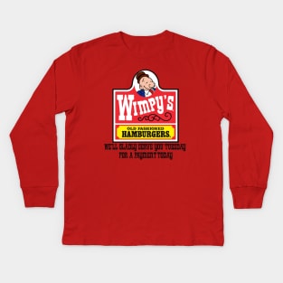 Wimpy's Old Fashioned Burgers Kids Long Sleeve T-Shirt